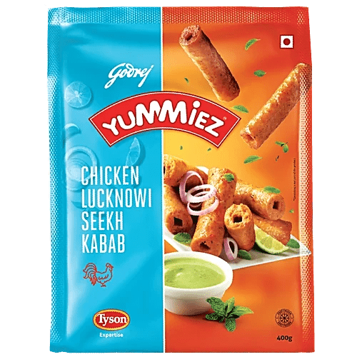 YUMMIES CHICKEN LUKHNOWI SEEKH KABAB 400G - SuperMarcheStore