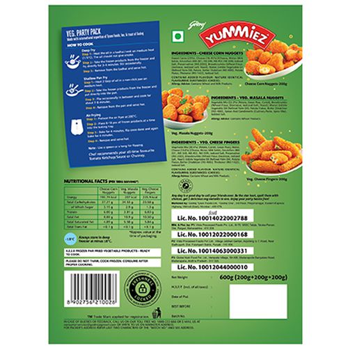 YUMMIES VEG PARTY PACK 600G - SuperMarcheStore