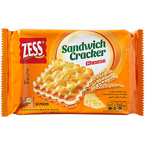 ZESS SANDWICH CRACKER CHEESE 180G (1 X 24PCS) - SuperMarcheStore