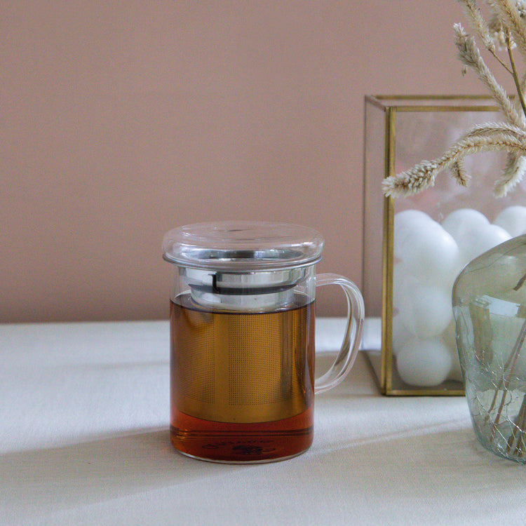 OCTAVIUS GREEN TEA MUG WITH STEEL INFUSER 350 ML