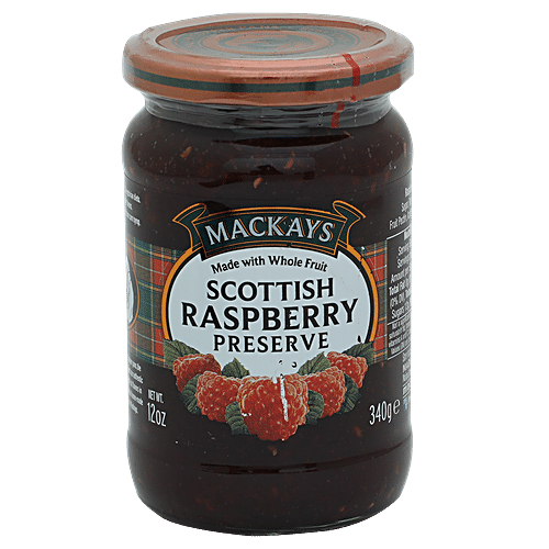 MACKAYS JAM SCOT RASPBERRY PRES 340G