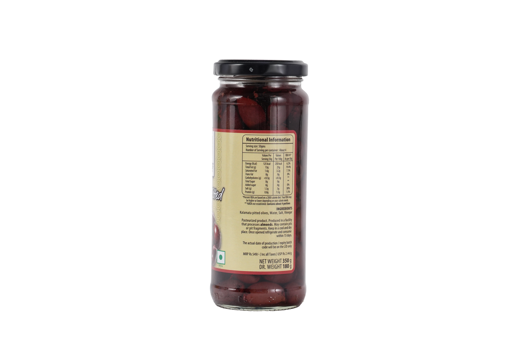 KALAMATA PITTED OLIVES 350GM