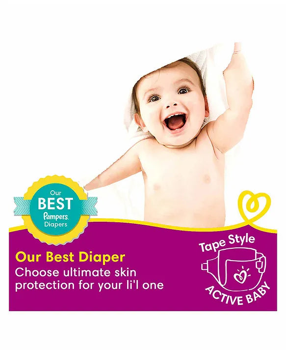 PAMPERS ACTIVE BABY DIAPERS LARGE 18N