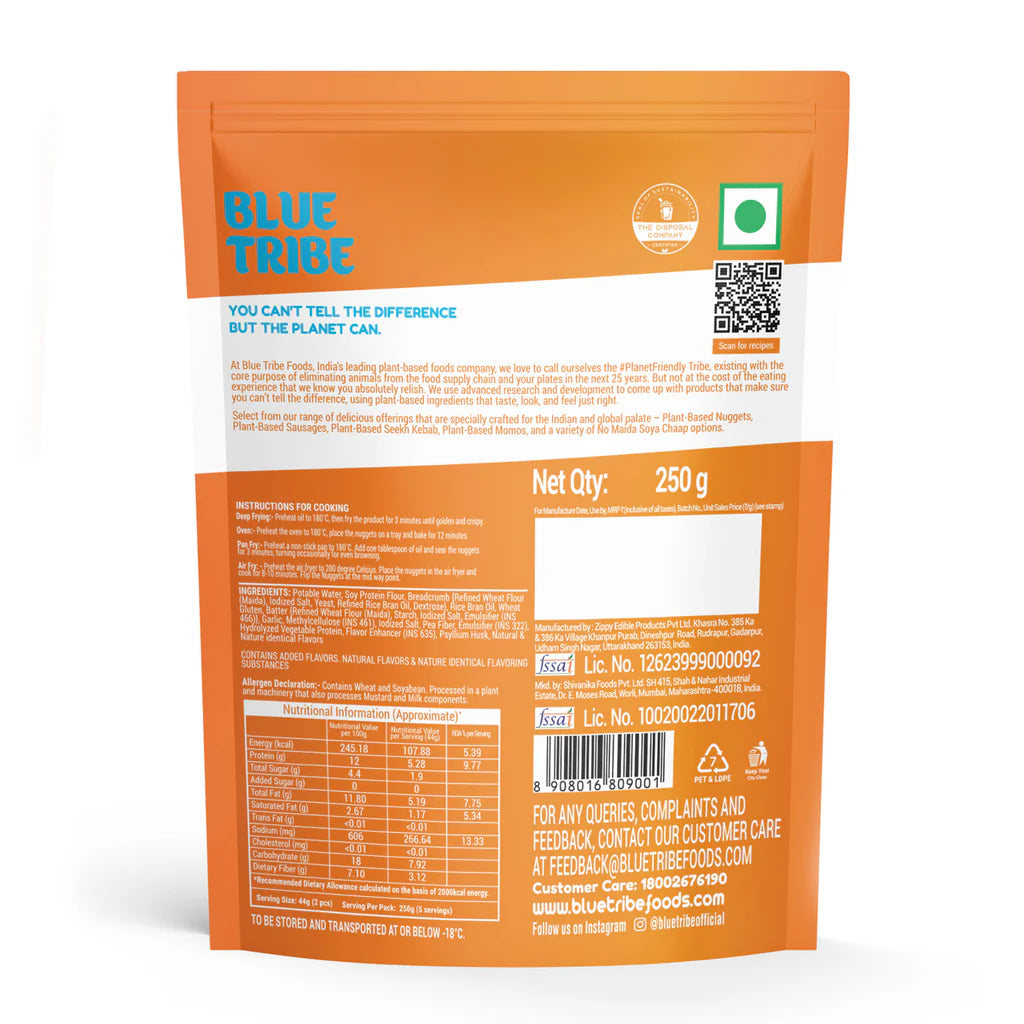 BLUE TRIBE PLANT CHICKE NUGGETS 250 GM