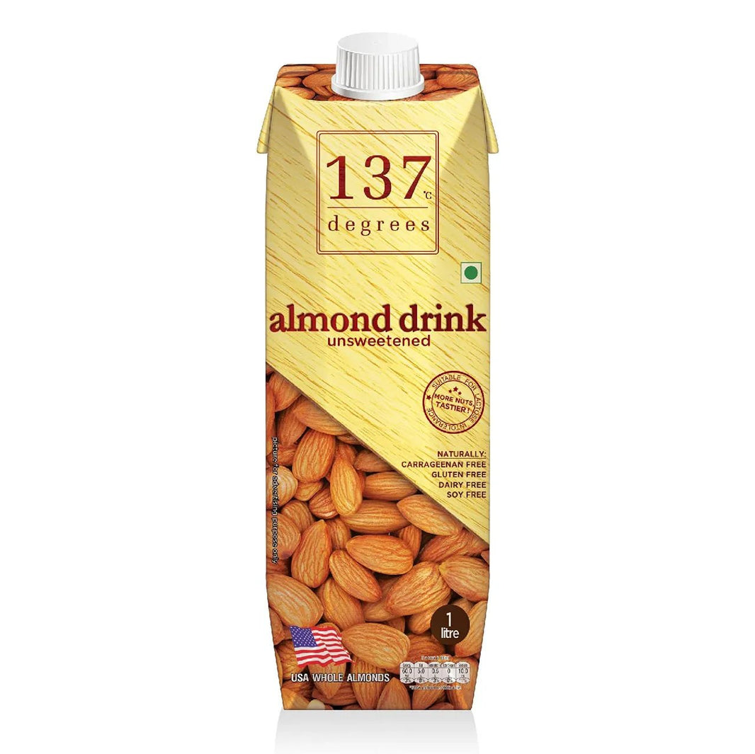 137 DEGREES ALMOND MILK UNSWEETENED 1L - SuperMarcheStore