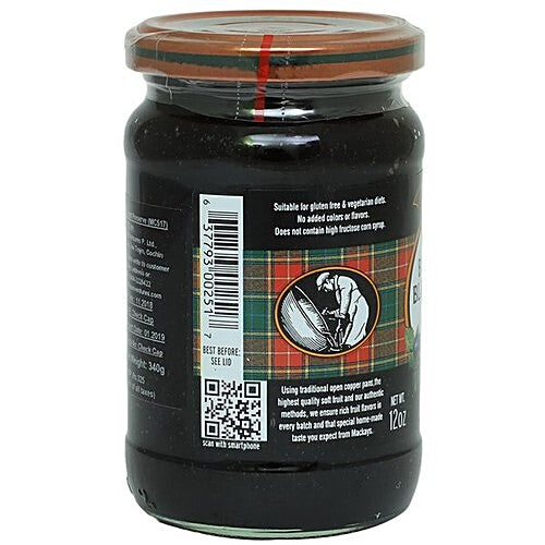 MACKAYS JAM BLUEBRY& BLACKCURRENT PRES 340G