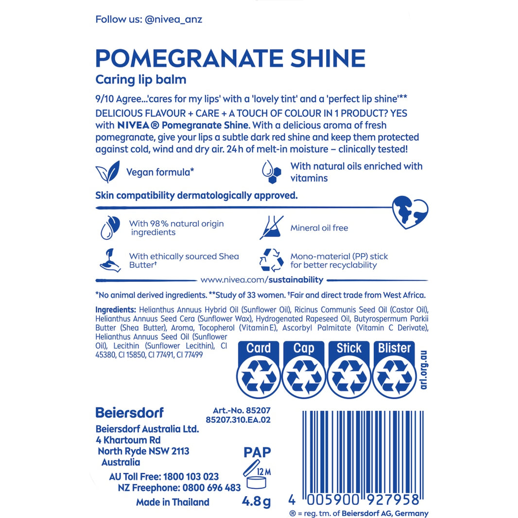 NIVEA POM LIP CARE 4.8G