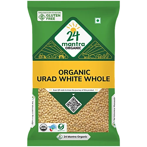 25 LETTER MANTRA ORGANIC URAD DAL WHITE WHOLE 500GM