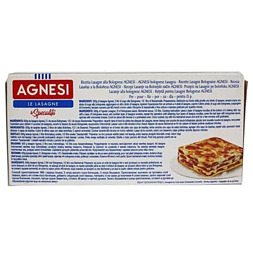AGNESI LE LASAGNE PASTA 500 GM