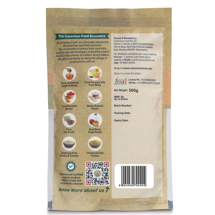 CONSCIOUS FOOD SPROUTED RAGI FLOUR  500G