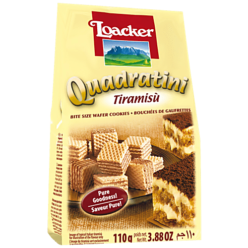 LOACKER QUADRADINI TIRAMISU 110 GM