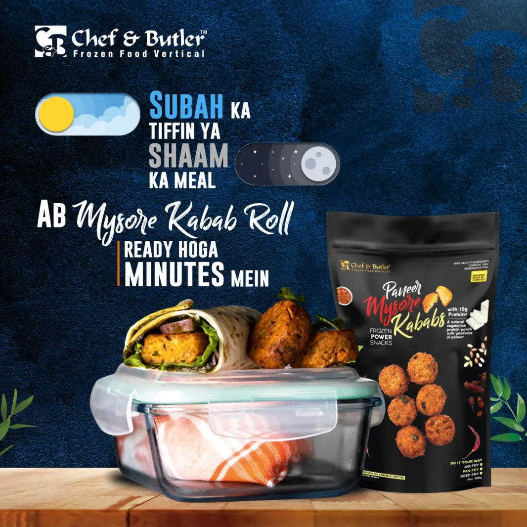 CHEF & BUTTLER PANEER MYSORE KEBABS 500 GM
