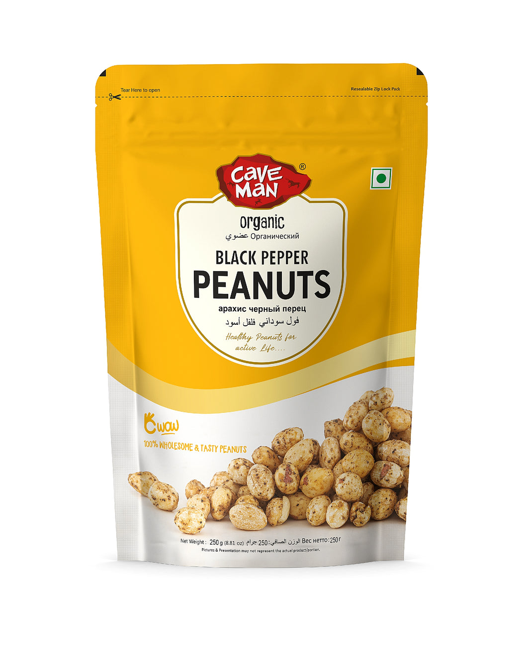CAVE MAN BLACK PEPPER PEANUTS