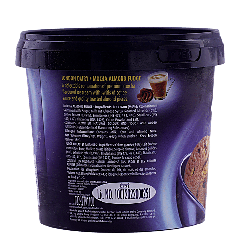 LONDON DAIRY ICE CRM MOCHA ALMOND 1LTR