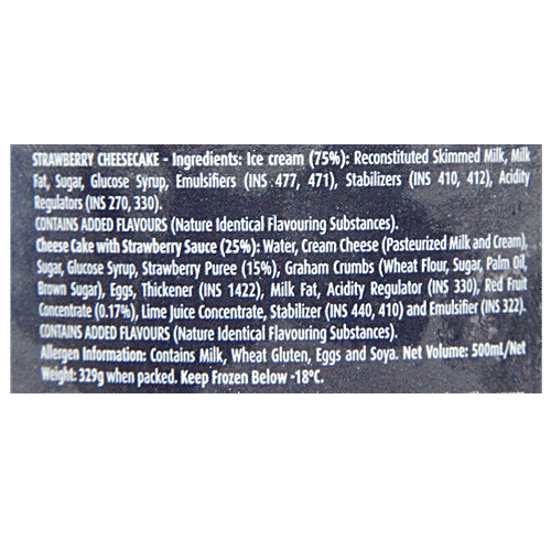 LONDON DAIRY CHESECAKE ICECREAM 500ML