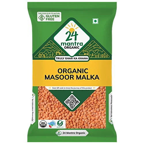 24 MANTRA ORGANIC MASOOR MALKA DAL, 500GM