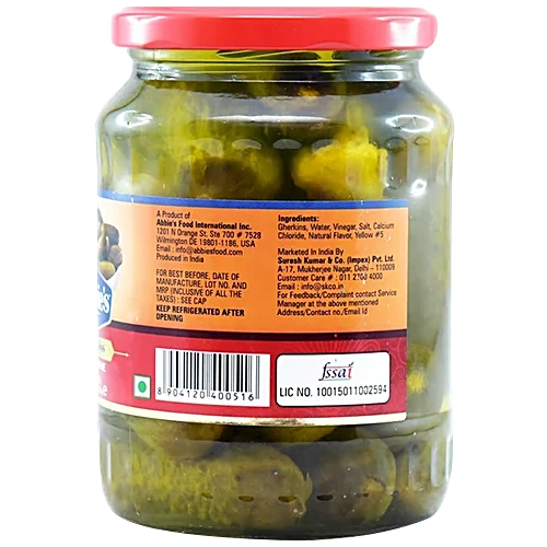 ABBIE'S GHERKINS IN BRINE 670 GM