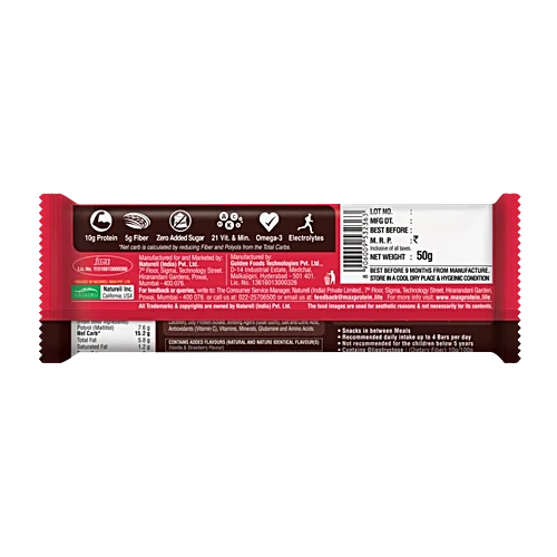 RITE BITE MAX PROTEIN WORK OUT CHOCO BERRY BAR 50G