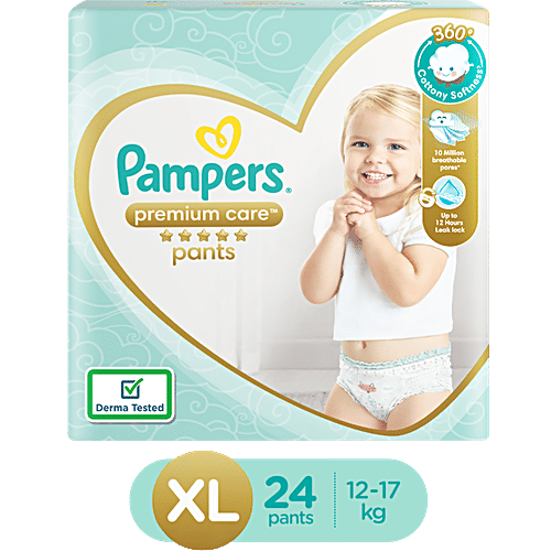 PAMPERS PANTS XL 12 TO 7 KG  24 PANTS
