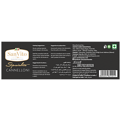 SAN VITO CANNELONI PASTA 250 GM