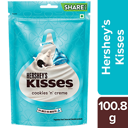 HERSHEY KISSES COOKIES N CREAM 100.8G