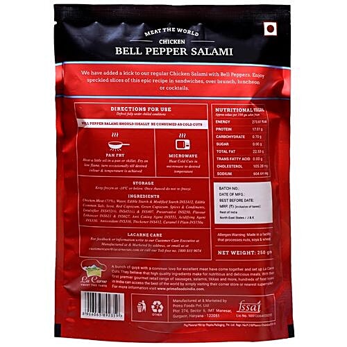 LA CARNE CHICKEN BELL PEPPER SALAMI250 GM