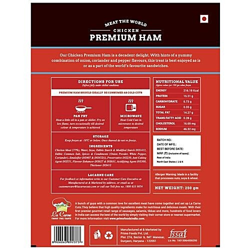 LA CARNE CHICKEN PREMIUM HAM250 GM