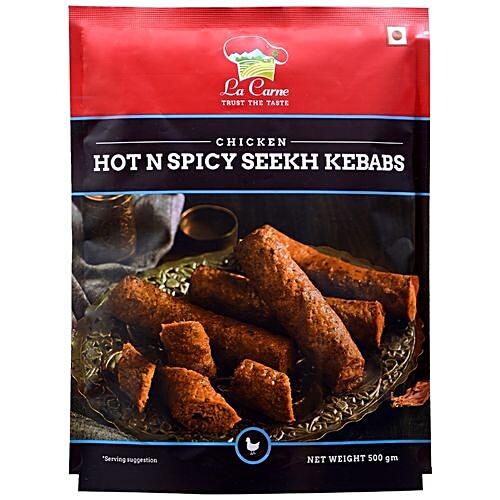 LA CARNE CHICKEN HOT & SPICY SEEKH KEBAB500 GM