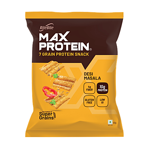 RITEBITE MAX PROTEIN DESI MASALA SNACK 60G