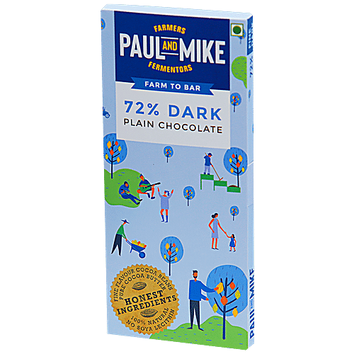 P&M 72% DARK CHOCLATE VEGAN 68 GM