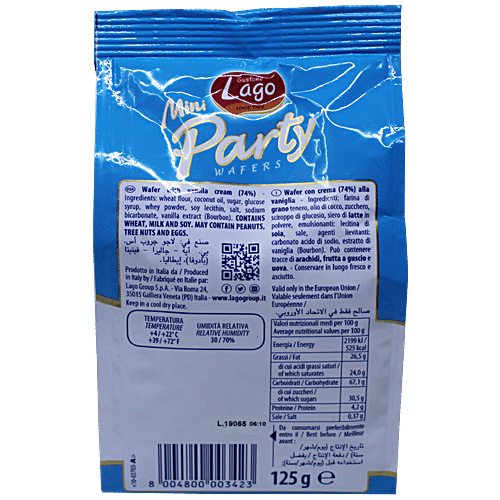 LAGO MINI PARTY WAFFERS VANIGLIA 125G