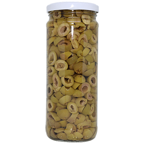 LUXEAPERS GREEN OLIVES SLICED