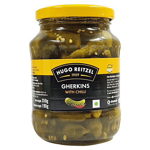 HUGO REITZEL GHERKINS WITH CHILLI 350G