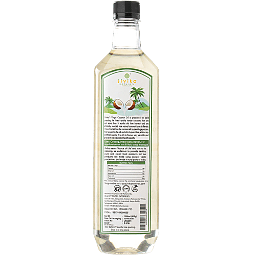 JIVIKA ORG COLD PRESSED VIRGIN COCONUT OIL 1 LTR