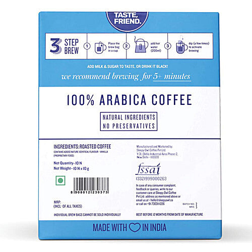 SLEEPY OWL HOT BREW COFFEE FRENCH VANILLA