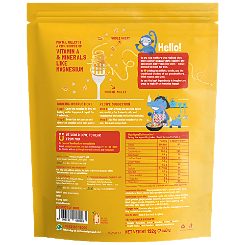 SLURRP FARM MILLET NOODLES FOXTAIL MILLET 192 GM