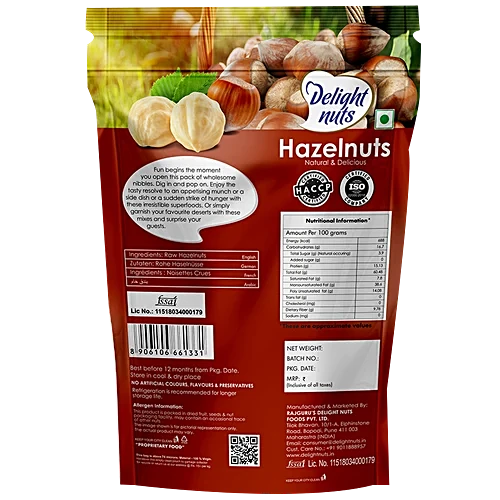 DELIGHT NUTS HAZLENUTS 150 GM