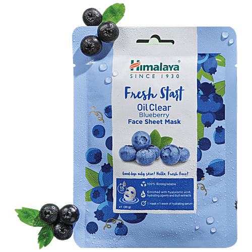 HIMALAYA FRESH START OIL CLR BLUEBERRY SHEET MASK 1N