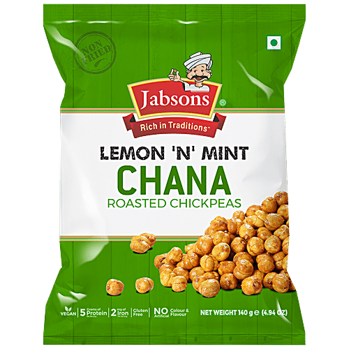 JABSONS ROASTED CHANA LEMON N MINT 140 GM