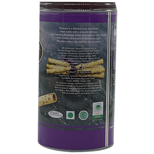 MONETTA CREAMY WAFER HAZELNUT CREME STYLE FLAVOUR 300 GM