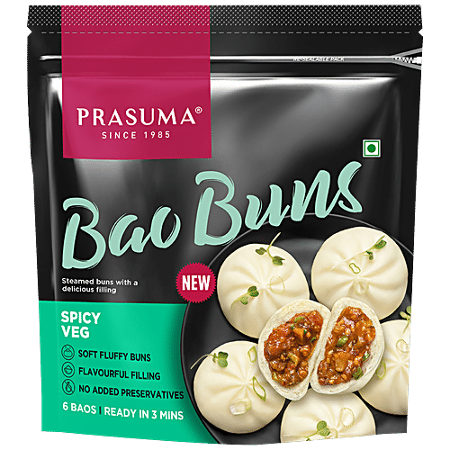 PRASUMA BAO BUNS SPICY VEG 6 BAOS