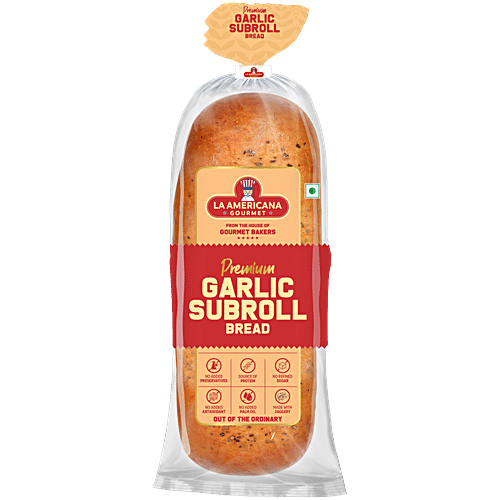 LA AMERICANA WHOLEWHEAT GARLIC SUB ROLL150