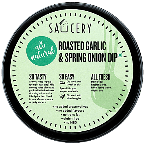 SAUCERY ROASTED GARLIC SPRING ONION DIP 150 GM