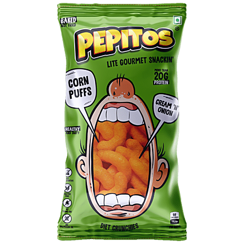 PEPITOS CORN PUFFS CREAM N ONION 140 GM