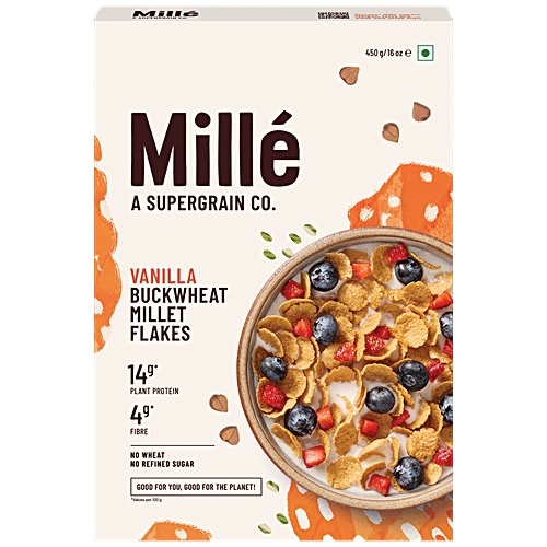 SLURP FARM MILLE VANILLA BUCKWHEAT MILLET FLAKES 450 GM