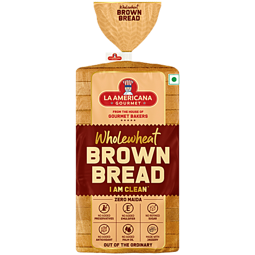 LA AMERICANA ARTISAN WHOLE WHEAT BROWN BREAD 350 GM