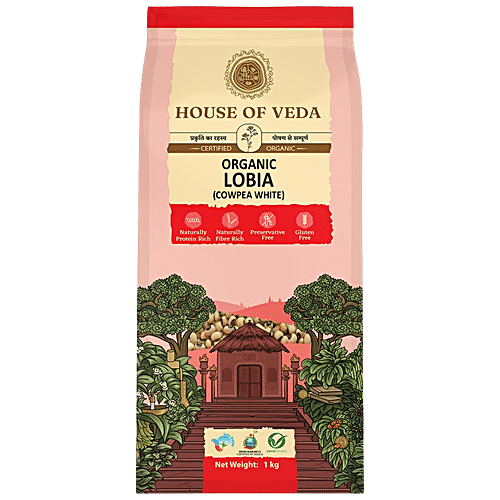 HOUSE OF VEDA ORGANIC LOBHIA COWPEA WHITE 1 KG