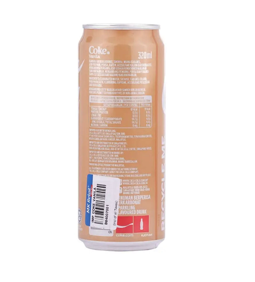 INTL COKE VANILA 320 ML