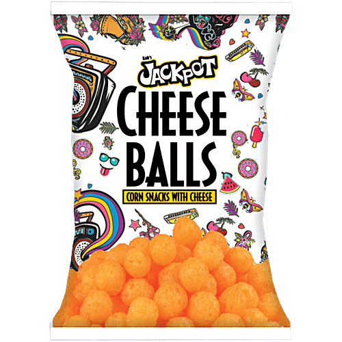 JACKPOT CHEESE BALLS CORN SNACK WTH CHEESE 60 GM