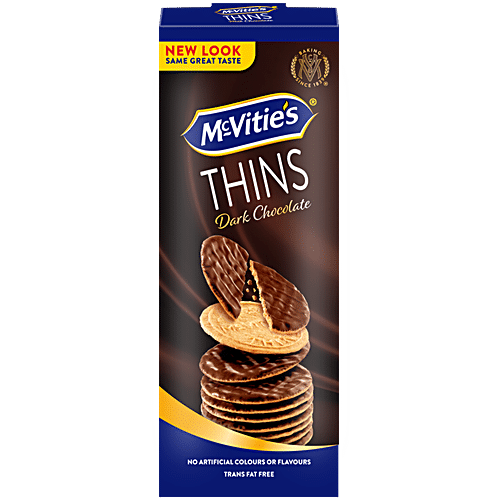 MCVITIES THINS DARK CHOCOLATE 150 GM